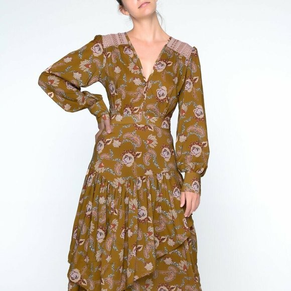 PALMA AUSTRALIA Elsie Long Sleeve Tiered Maxi Dress R$300 - Picture 8 of 9